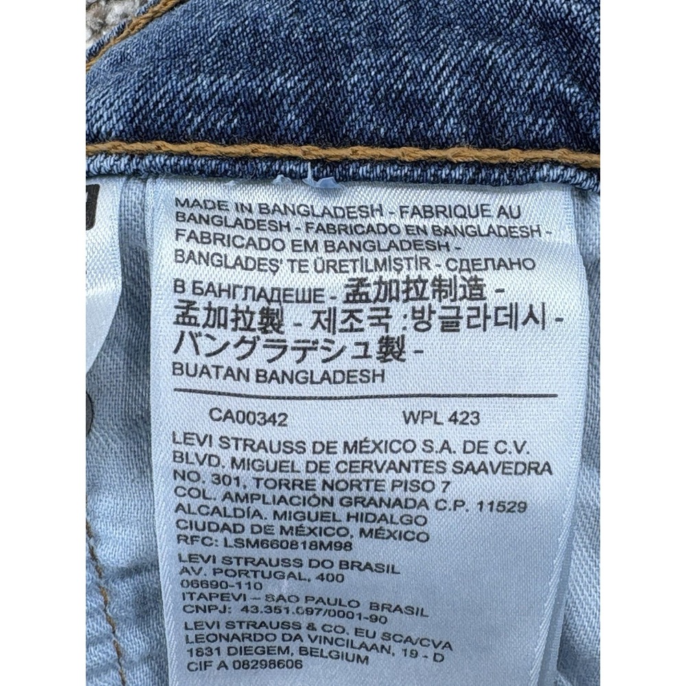 Levis 502 Jeans Men 31x32 Blue Regular Taper Thrashed Distressed Grunge‎ Skater - Picture 5 of 14